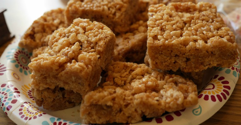 Pick-Your-Pace-Up Peanut Butter Rice Krispy Bars - Recipe Patch