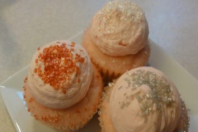 pink champagne cupcakes